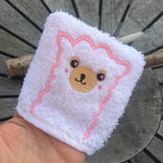 Lama-Waschlappen Stickdatei ITH 10x10 Waschhandschuh Alpaka Tiere - Sewando