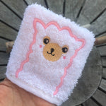 Lama-Waschlappen Stickdatei ITH 10x10 Waschhandschuh Alpaka Tiere - Sewando