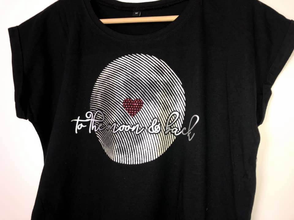 Plotterdatei MOND LineART - bis zum Mond und zurück - inkl Schriftzug und Template - Sewando