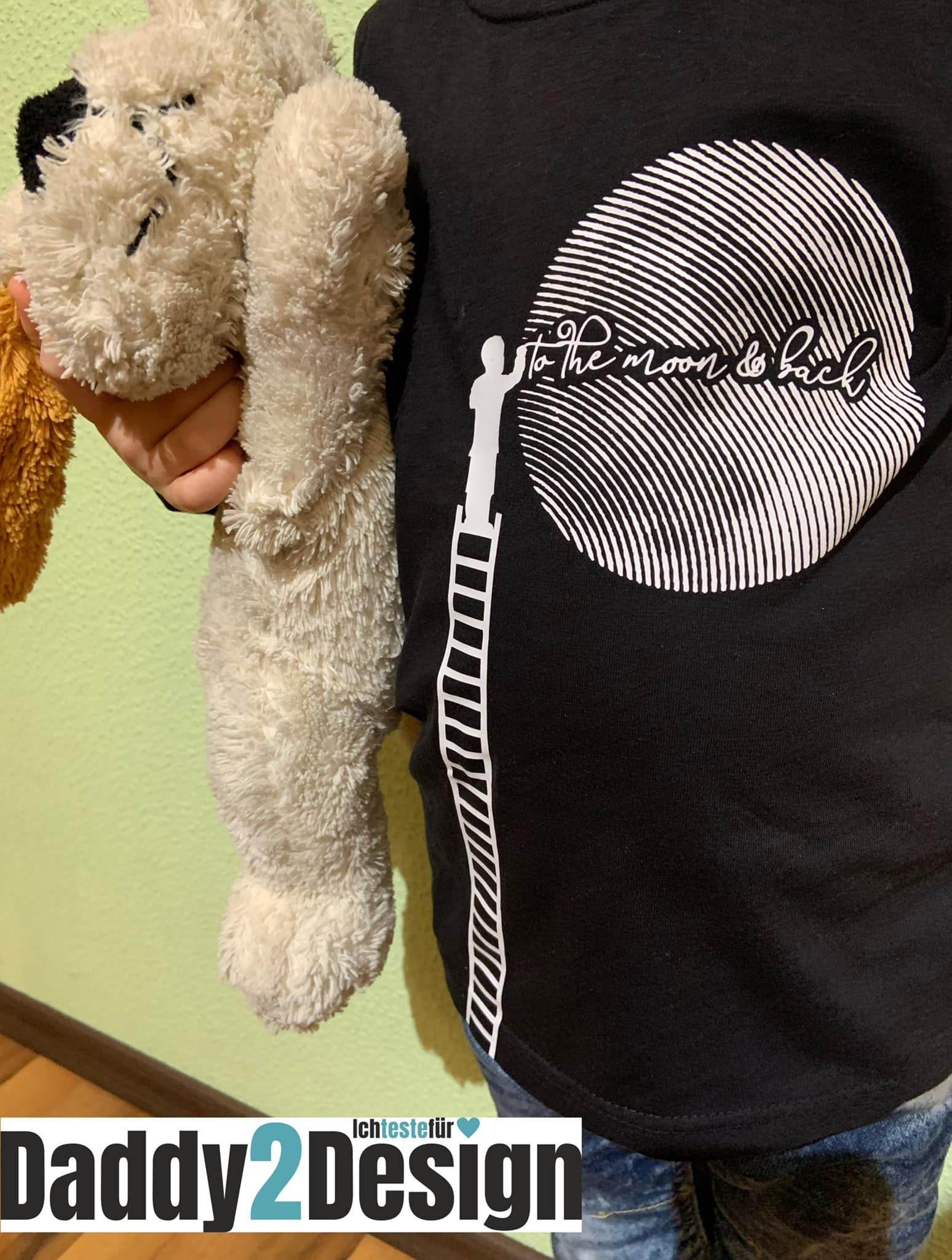 MOND LineART - bis zum Mond und zurück - KinderVersion, Plotter und Laser-Datei als SVG und DXF - Sewando