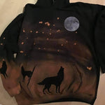 MOND LineART - bis zum Mond und zurück -Wolf, Spruch, Rakete Plotterdatei, Laserdatei - Sewando