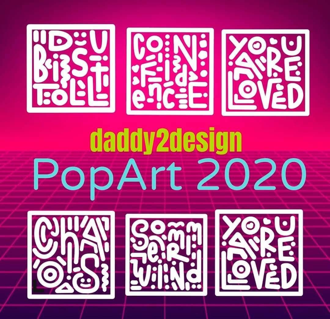 POP Art 2020 SVG und DXF Plotterdatei - Sewando