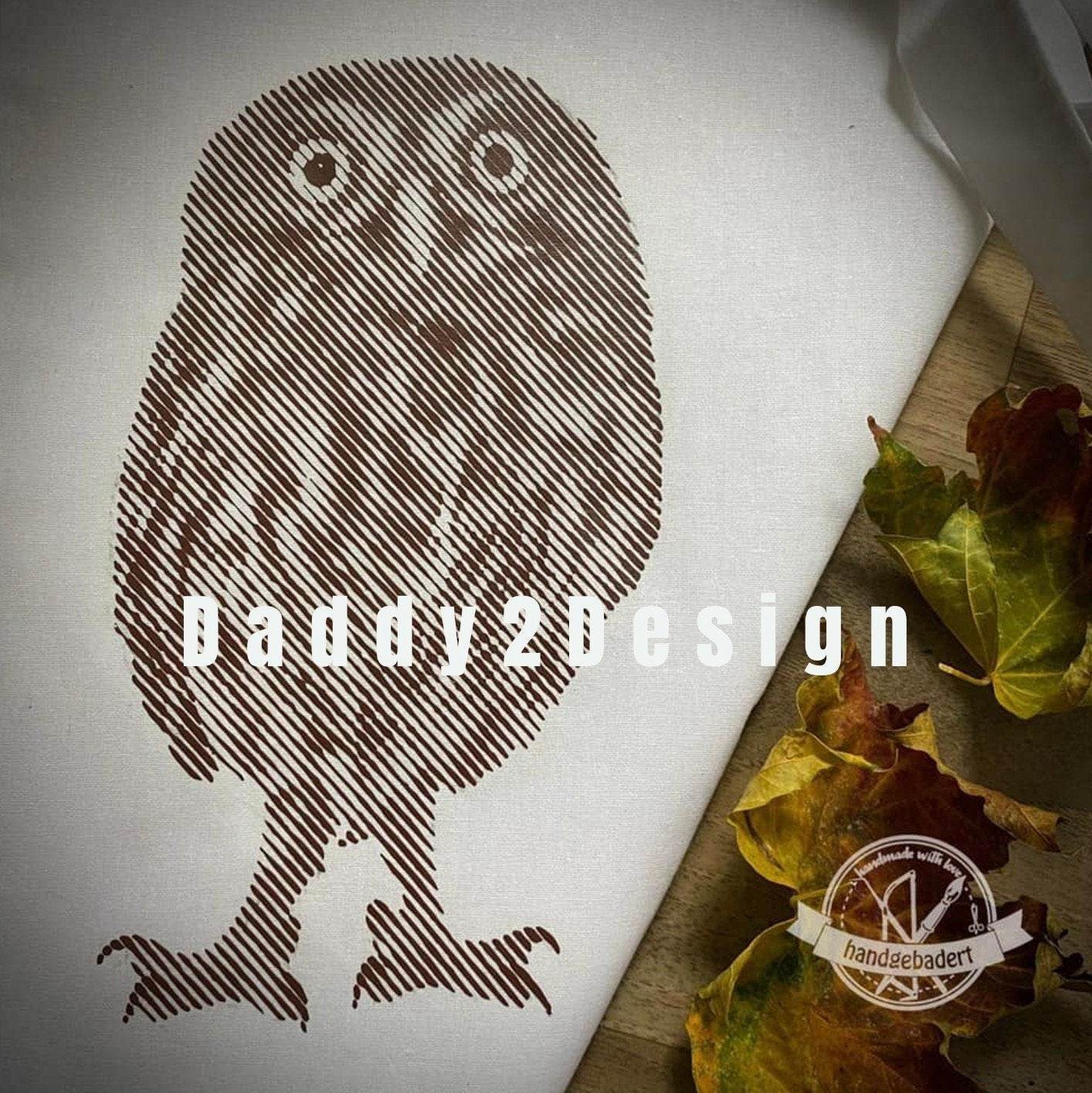 Eulen Baby Eule LineArt 1 farb Foto Illusions- Plotter und Laser-Datei als SVG und DXF - Sewando