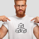 Geo Würfel - Illusions-Plott, Plotter und Laser-Datei als SVG und DXF - Sewando
