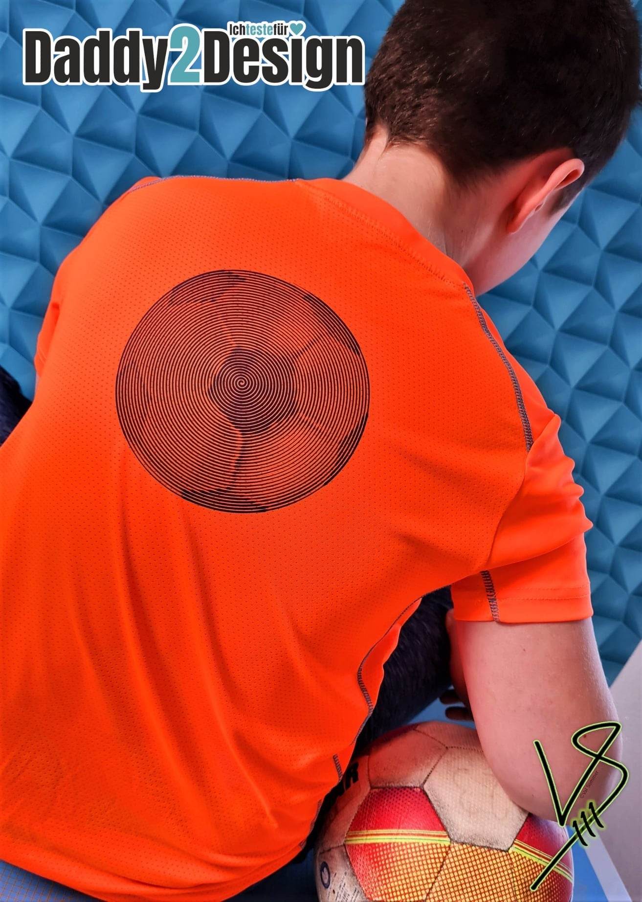 SPIRALOO Fussball / Handball - die LineArt Spirale aus EINER Linie - für hell UND dunkel, Plotter und Laser-Datei als SVG und DXF - Sewando
