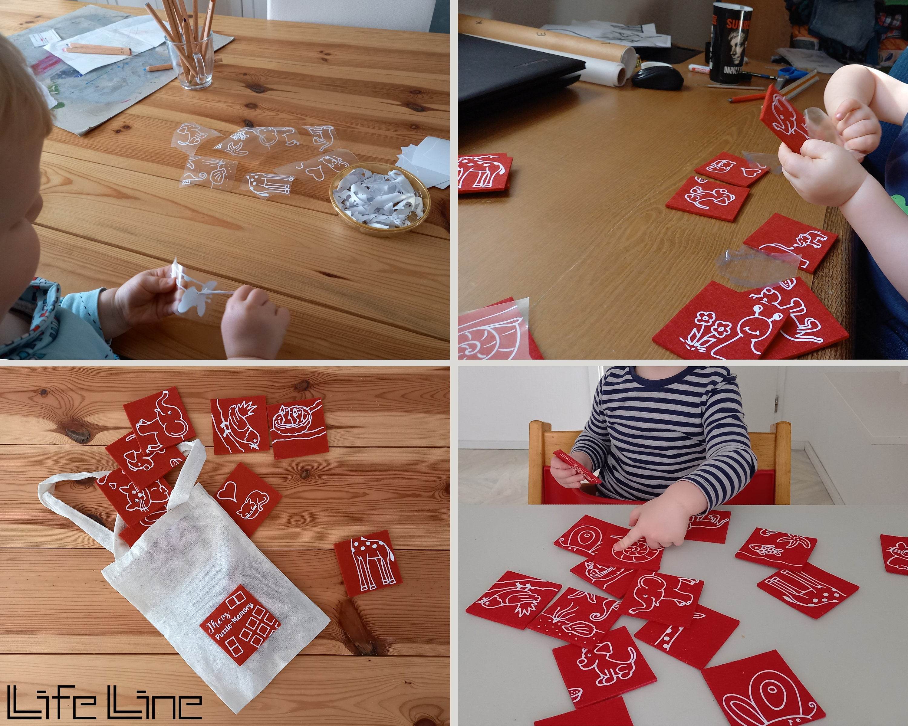 Plotterdatei PUZZLE-MEMORY svg + dxf + Druckvorlage - Sewando