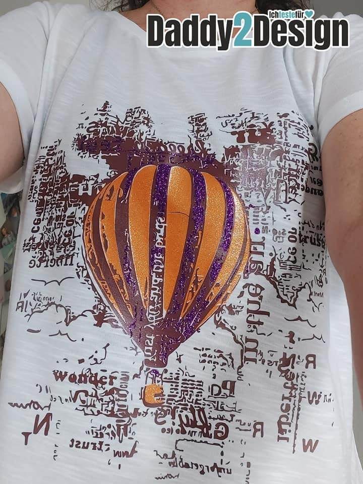 BallonTraum - cooles Supertrash 3 Farben Motiv, PLOTTERDATEI als SVG und DXF - Sewando