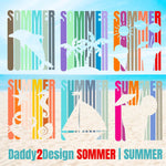 SOMMER 6 Variationen Sommer Motive mit Shadow Lines, Plotter und Laser-Datei als SVG und DXF - Sewando