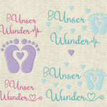 Stickdatei Mutterpass Unser Wunder Set 620b - Sewando