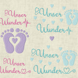 Stickdatei Mutterpass Unser Wunder Set 620b - Sewando