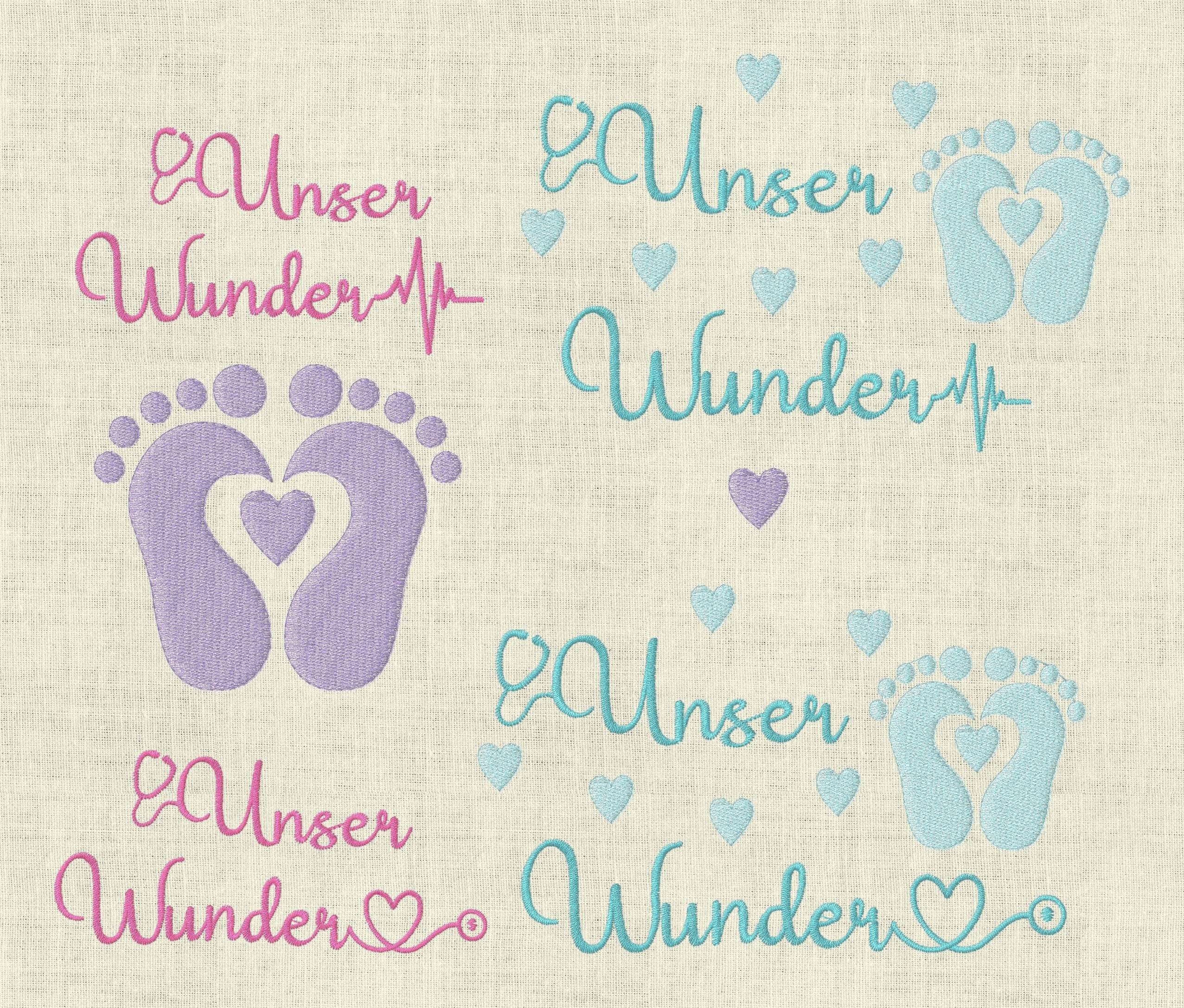 Stickdatei Mutterpass Unser Wunder Set 620b - Sewando