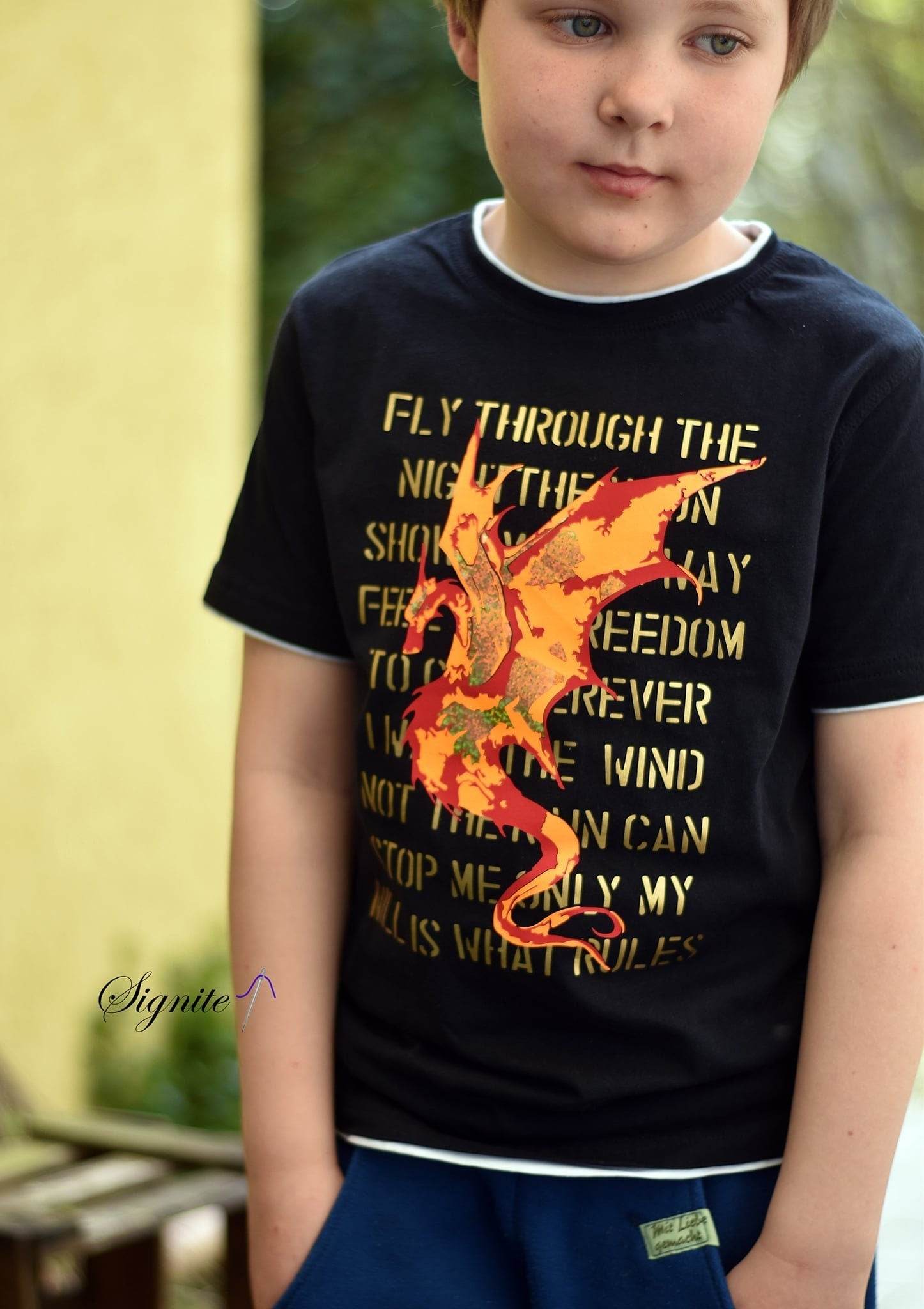 Dragon Poem - Drachen Gedicht - cooles Dein Style Motiv nicht nur für coole Teens, Plotter und Laser-Datei als SVG und DXF - Sewando