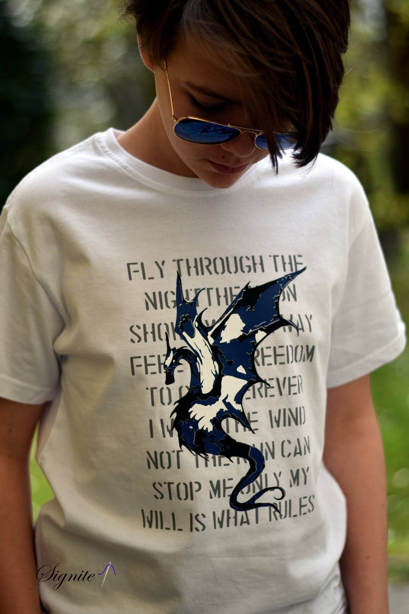 Dragon Poem - Drachen Gedicht - cooles Dein Style Motiv nicht nur für coole Teens, Plotter und Laser-Datei als SVG und DXF - Sewando