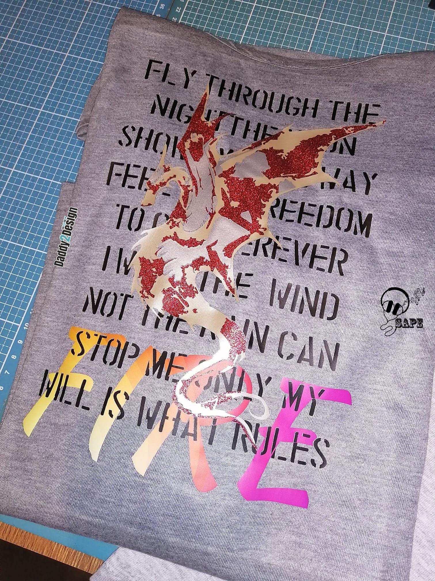 Dragon Poem - Drachen Gedicht - cooles Dein Style Motiv nicht nur für coole Teens, Plotter und Laser-Datei als SVG und DXF - Sewando