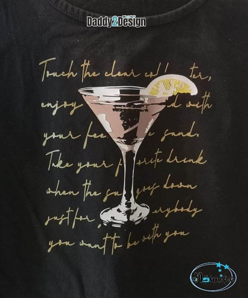 Plotterdatei Cocktail Poem- cooles Dein Style Motiv, mit oder ohne Text SVG DXF PLOTT - Sewando