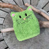 Katzen-Waschlappen Stickdatei ITH 10x10 Waschhandschuh Tiere - Sewando