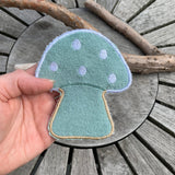 Abschminkpad Fliegenpilz Stickdatei ITH 10x10 cm Waschpad Pilz Pad Herbst - Sewando