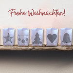 Stickdatei Lichtbeutel Weihnachten ITH 13 cm x 18 cm, sieben Dateien, Lichterbeutel, Windlicht, Teelicht - Sewando