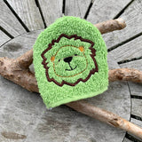 Löwen-Waschlappen Stickdatei ITH 10x10 Waschhandschuh Tierwaschlappen Tierwaschhandschuh Zoo Baby - Sewando