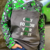 Plotterdatei FOLLOW YOUR RULES - dein Style dein Leben PLOTT und LASER - Sewando