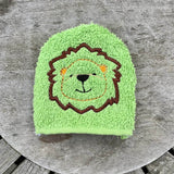 Löwen-Waschlappen Stickdatei ITH 10x10 Waschhandschuh Tierwaschlappen Tierwaschhandschuh Zoo Baby - Sewando