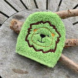 Löwen-Waschlappen Stickdatei ITH 10x10 Waschhandschuh Tierwaschlappen Tierwaschhandschuh Zoo Baby - Sewando