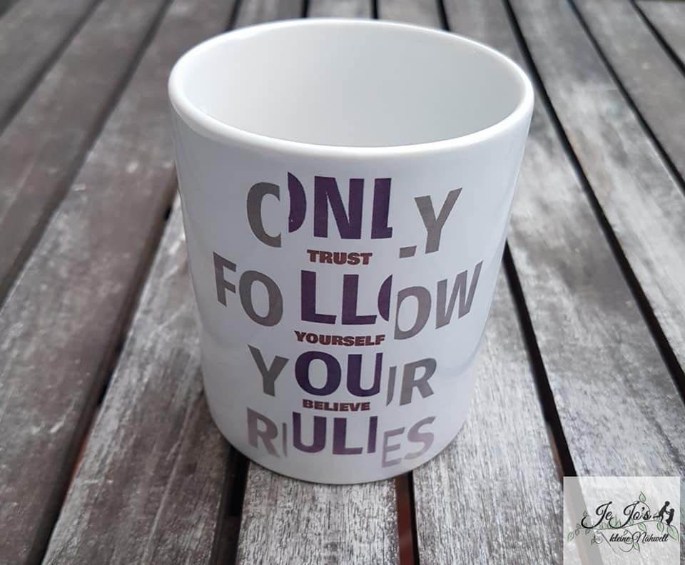 Plotterdatei FOLLOW YOUR RULES - dein Style dein Leben PLOTT und LASER - Sewando