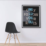 Plotterdatei FOLLOW YOUR RULES - dein Style dein Leben PLOTT und LASER - Sewando