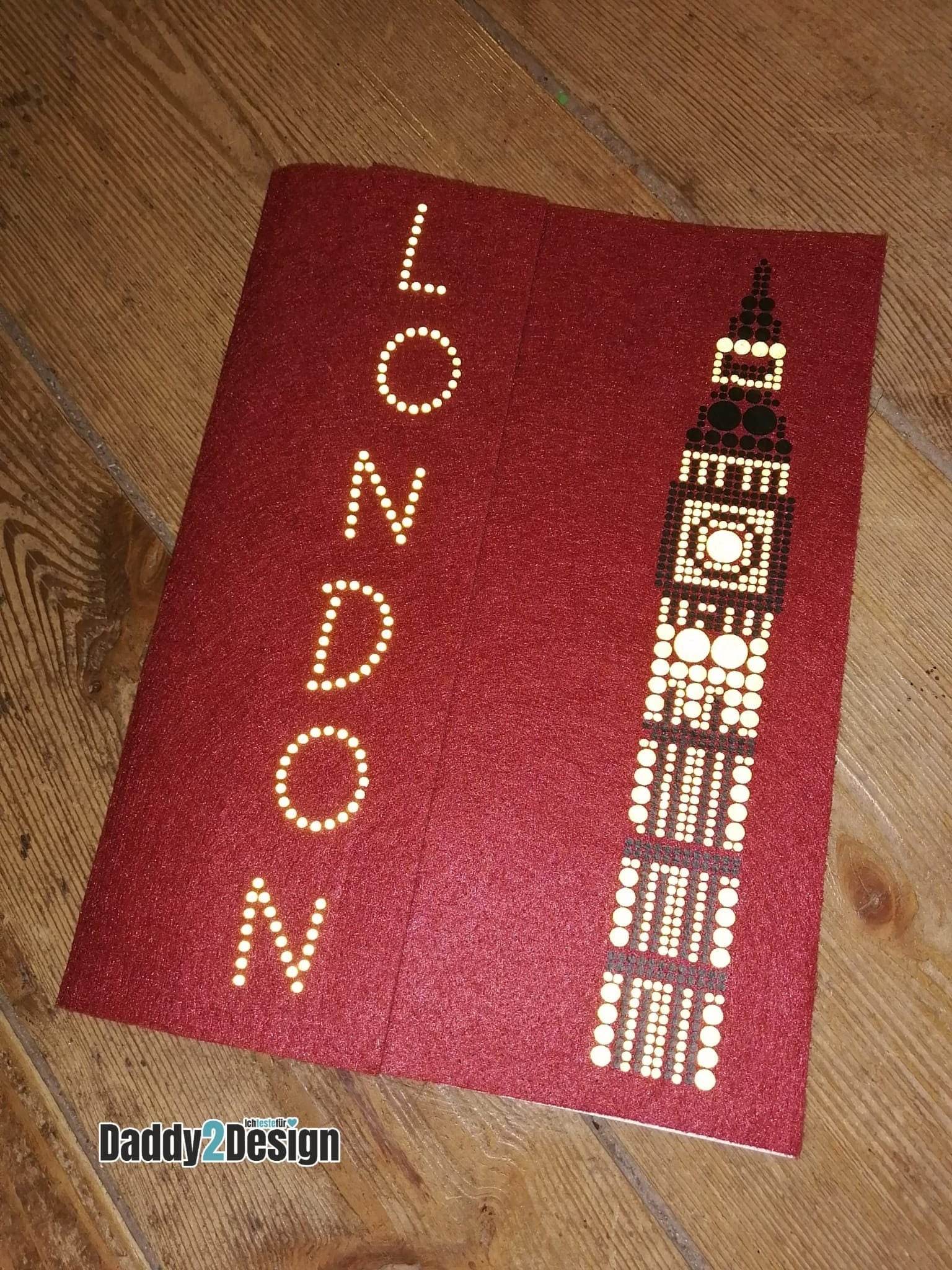 Plotterdatei PunkteLiebe LONDON 2- oder 1-farbig, 2 verschiedene Motive, Tower Bridge und Big Ben SVG und DXF - Sewando