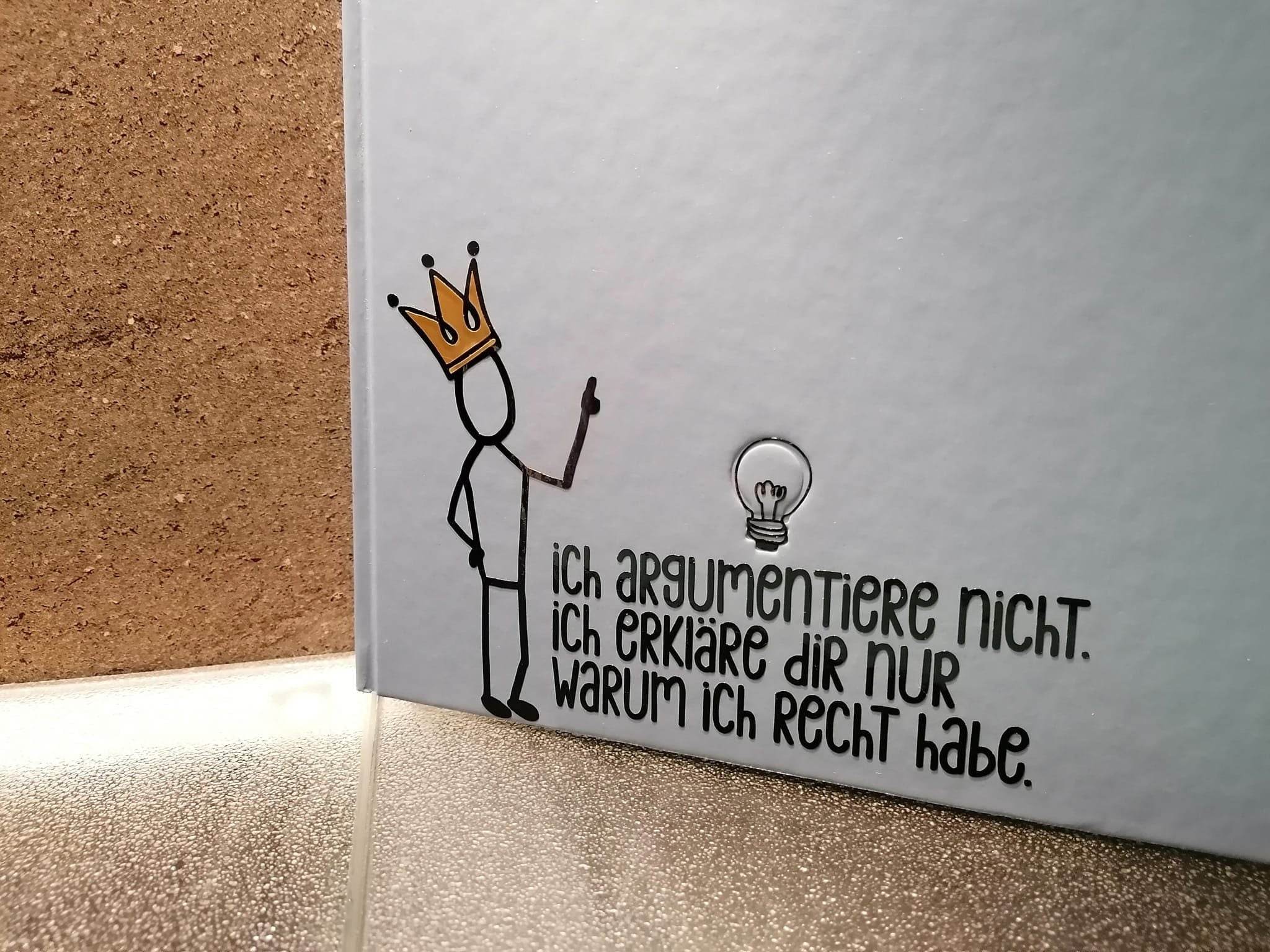 Plotterdatei RECHT HABEN - Spaß Datei, ich argumentiere nicht....ich erkläre nur, warum ich Recht habe SVG und DXF PLOTT - Sewando