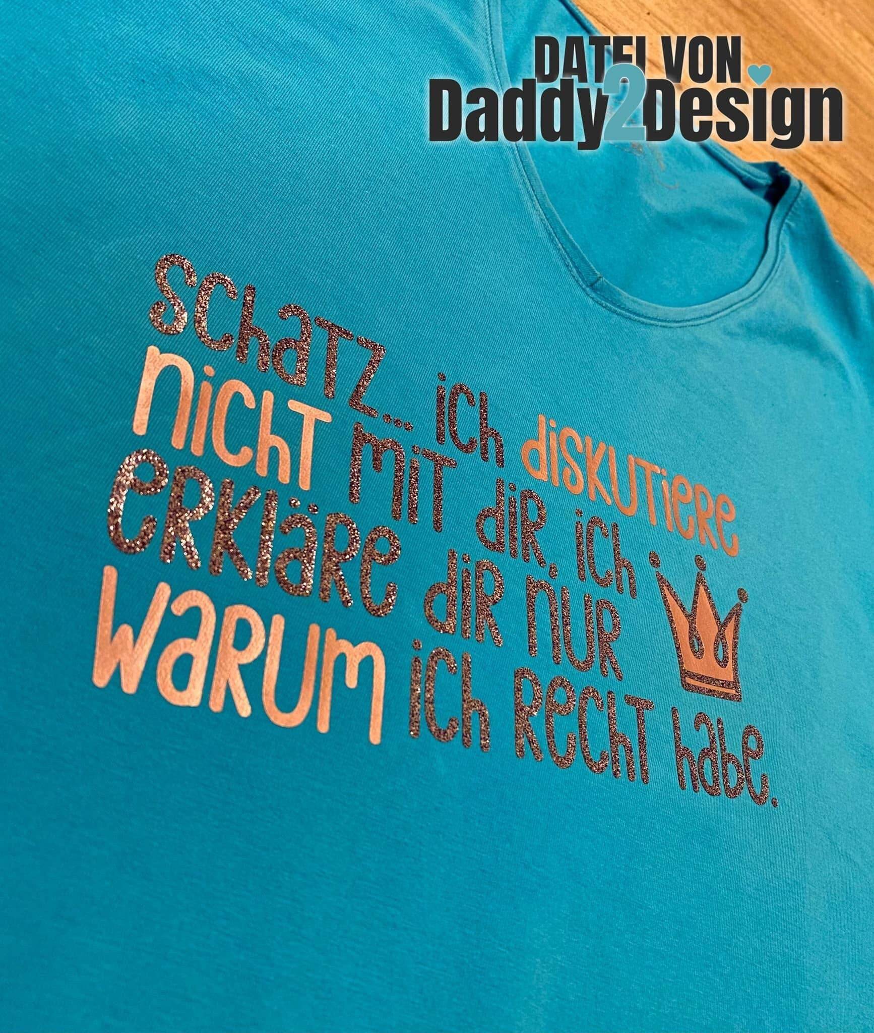 Plotterdatei RECHT HABEN - Spaß Datei, ich argumentiere nicht....ich erkläre nur, warum ich Recht habe SVG und DXF PLOTT - Sewando