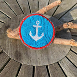 Abschminkpad Anker Stickdatei ITH 10x10 cm Waschpad Meer Urlaub Kosmetikpad maritim - Sewando