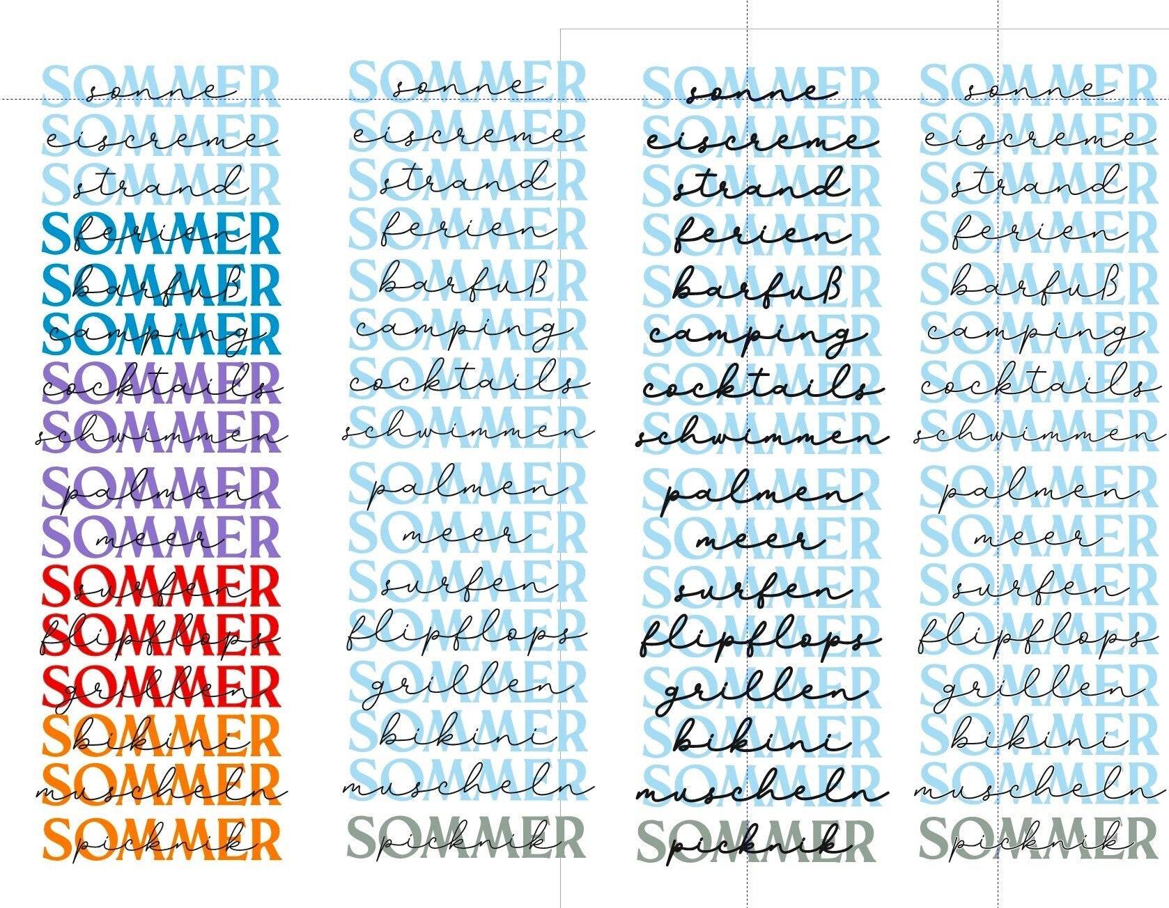 SOMMER hoch 64, Plotterdatei, Laserdatei - Sewando
