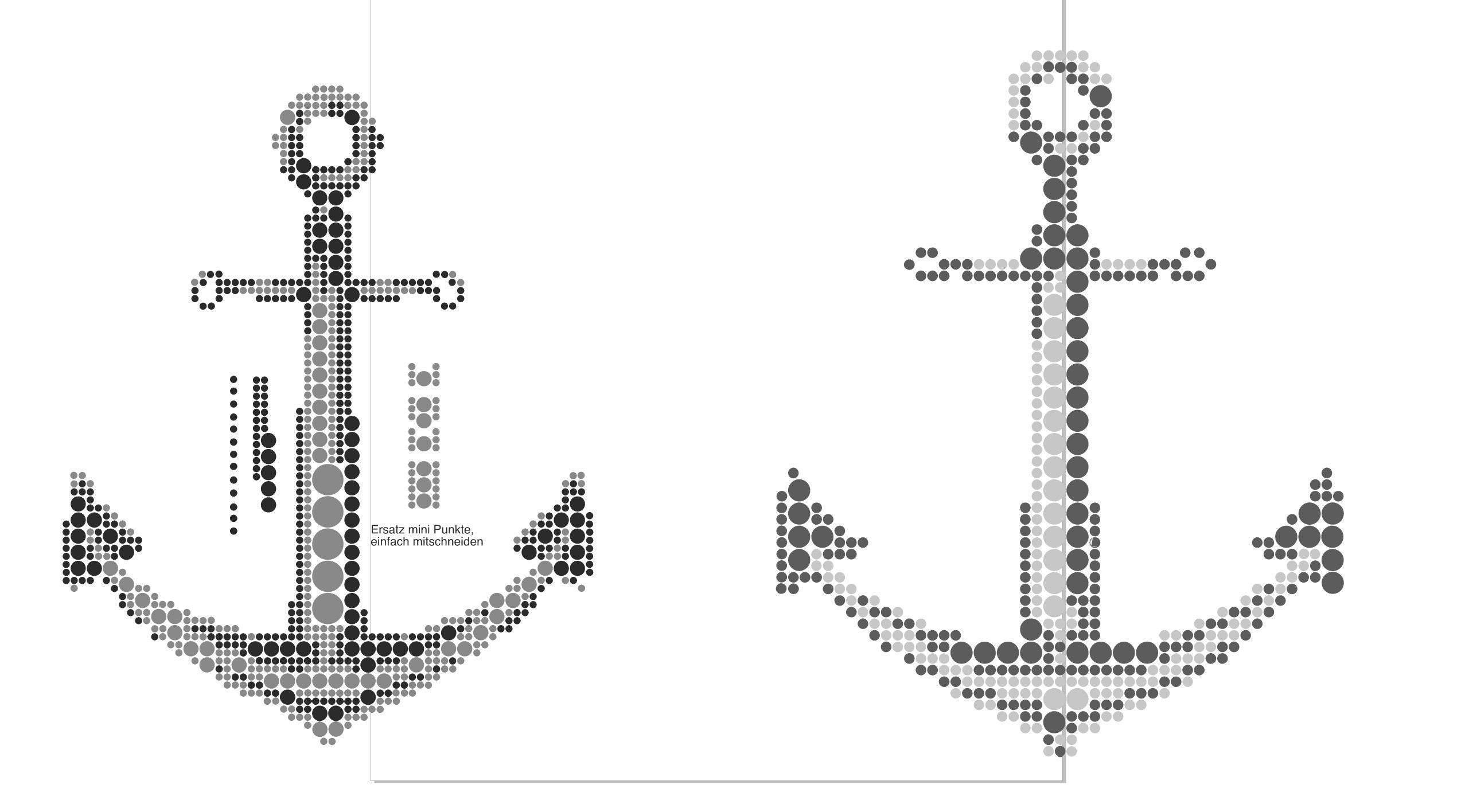 LINEART PUNTKE-ANKER Punkte erzeugen einen PhotoEffekt Plotterdatei - Sewando