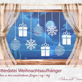 Weihnachtsaufhänger | Fensterdeko Plotterdatei - Sewando