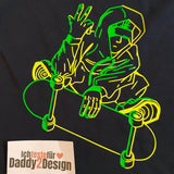 Plotterdatei Skate Cool / Skater / 3 Versionen inkl. easy Version SVG und DXF - Sewando
