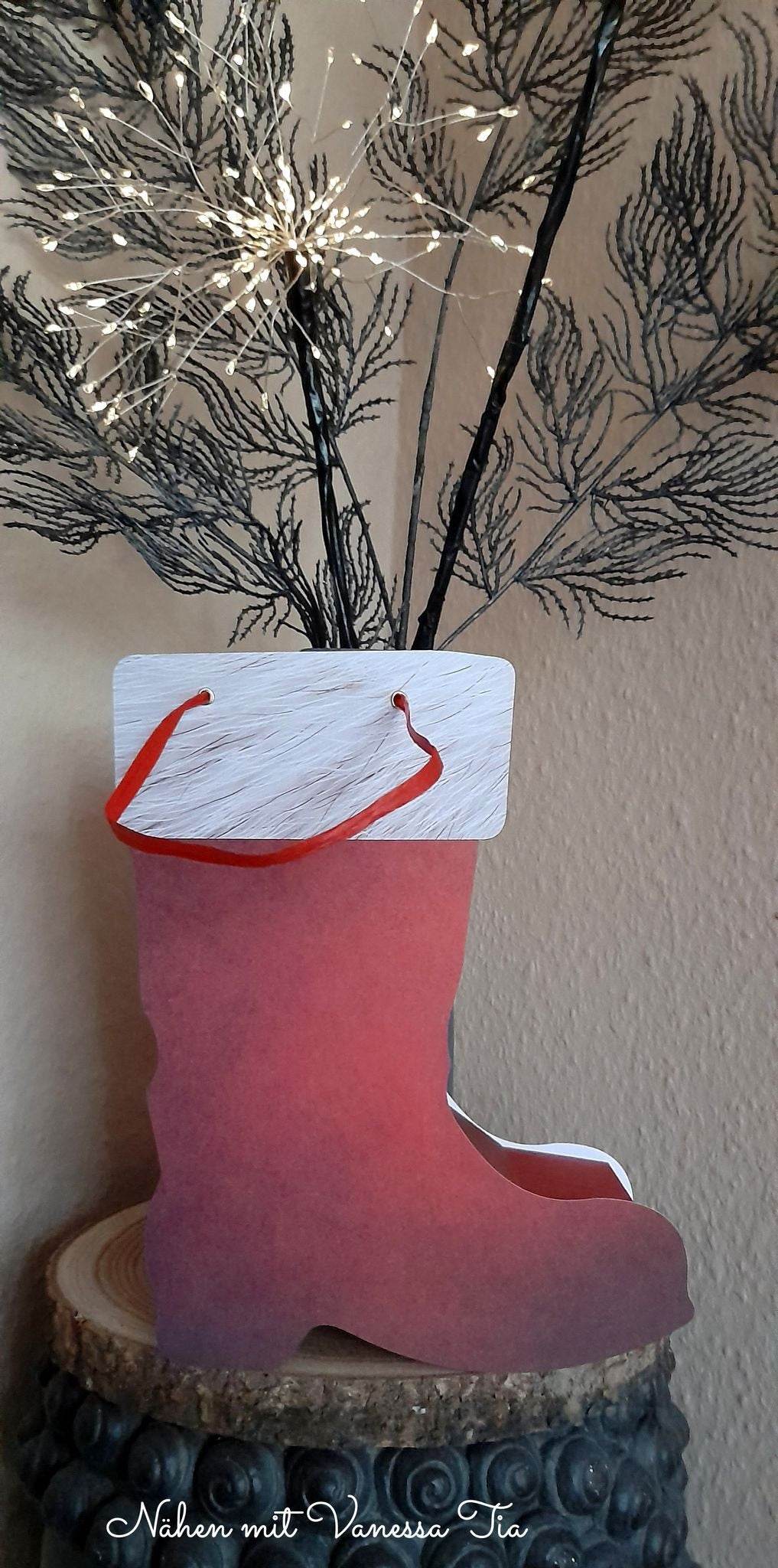 Nikolausstiefel | 3D Papierdatei Plotterdatei - Sewando