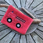 Feuerwehr Waschlappen Stickdatei ITH 13x18 Waschhandschuh Anleitung in deutscher Sprache - Sewando