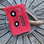 Feuerwehr Waschlappen Stickdatei ITH 13x18 Waschhandschuh Anleitung in deutscher Sprache - Sewando