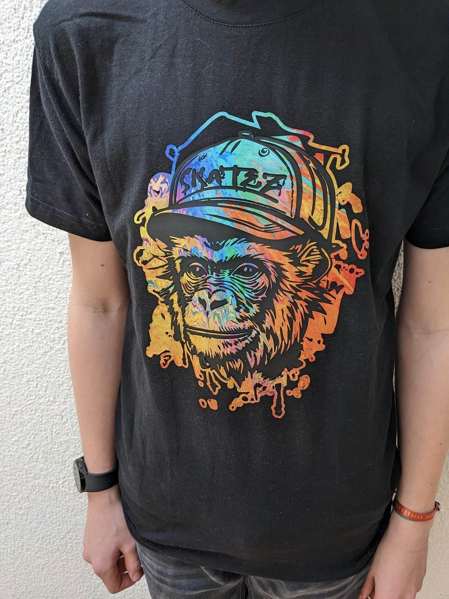 Cooler Affe Plotter und Laser-Datei als SVG und DXF 1 bis 4 Farbig - Sewando