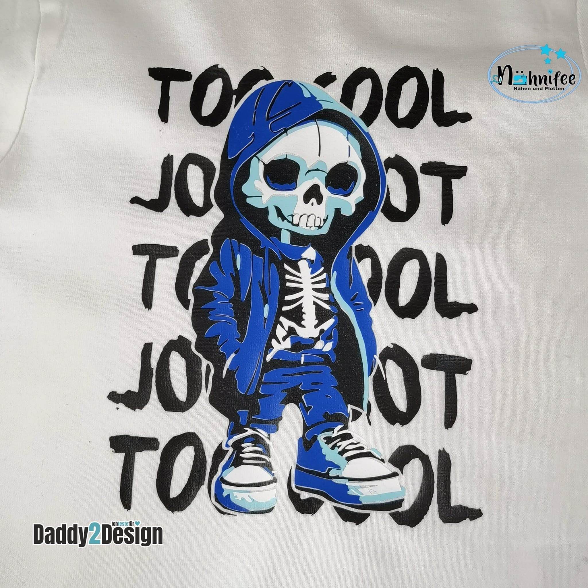 TOO COOL - das viiiieeelll zu coole Skelett, Plotterdatei als SVG und DXF - Sewando