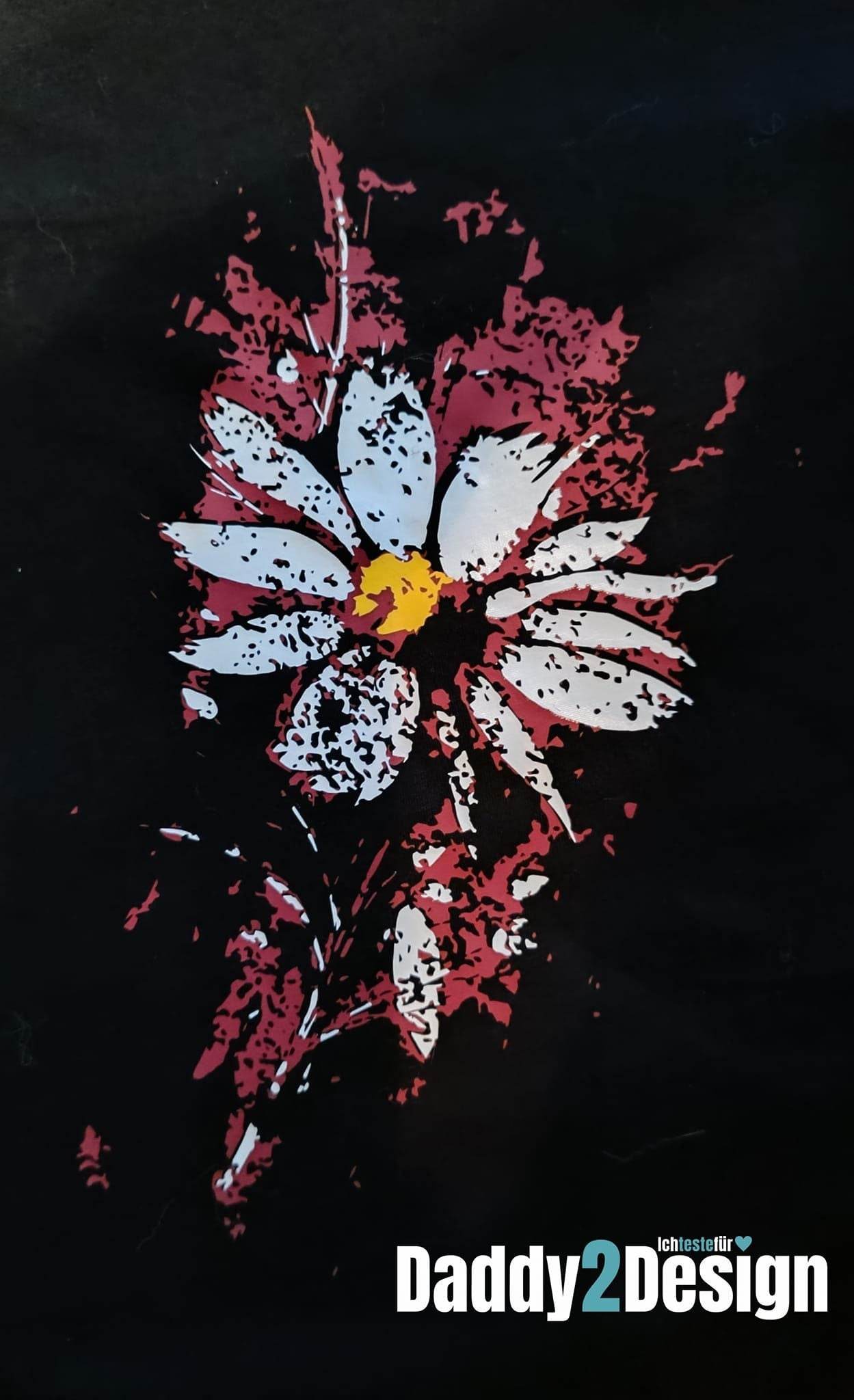 Blume der Nacht - für DUNKLEN STOFF (Material) - TrashBlume, Plotter und Laser-Datei als SVG und DXF - Sewando