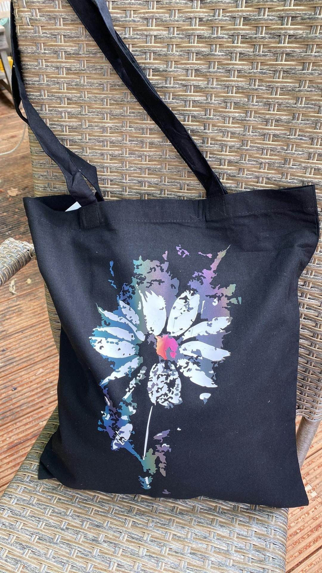 Blume der Nacht - für DUNKLEN STOFF (Material) - TrashBlume, Plotter und Laser-Datei als SVG und DXF - Sewando