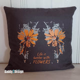 Blume der Nacht - für DUNKLEN STOFF (Material) - TrashBlume, Plotter und Laser-Datei als SVG und DXF - Sewando