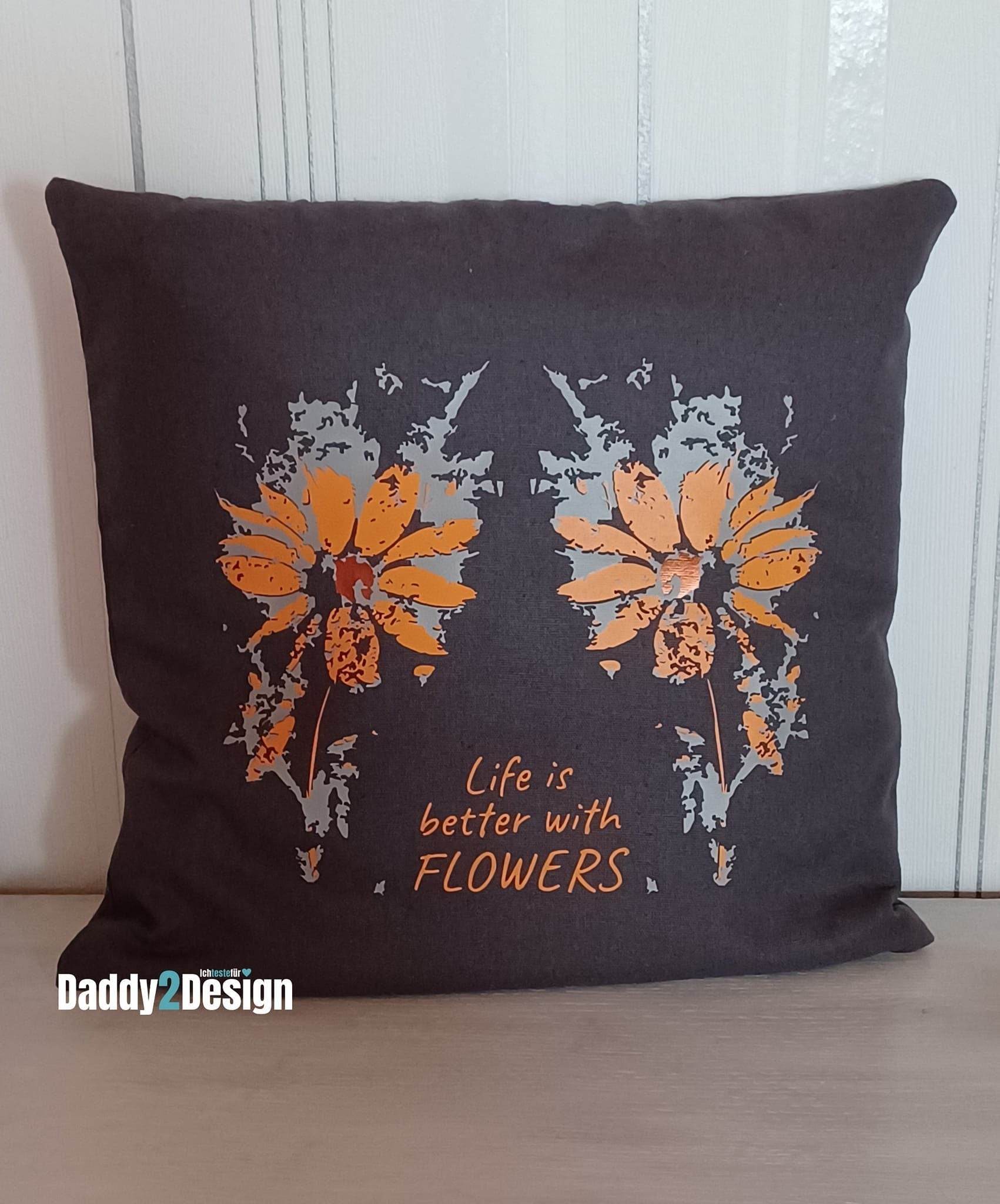 Blume der Nacht - für DUNKLEN STOFF (Material) - TrashBlume, Plotter und Laser-Datei als SVG und DXF - Sewando