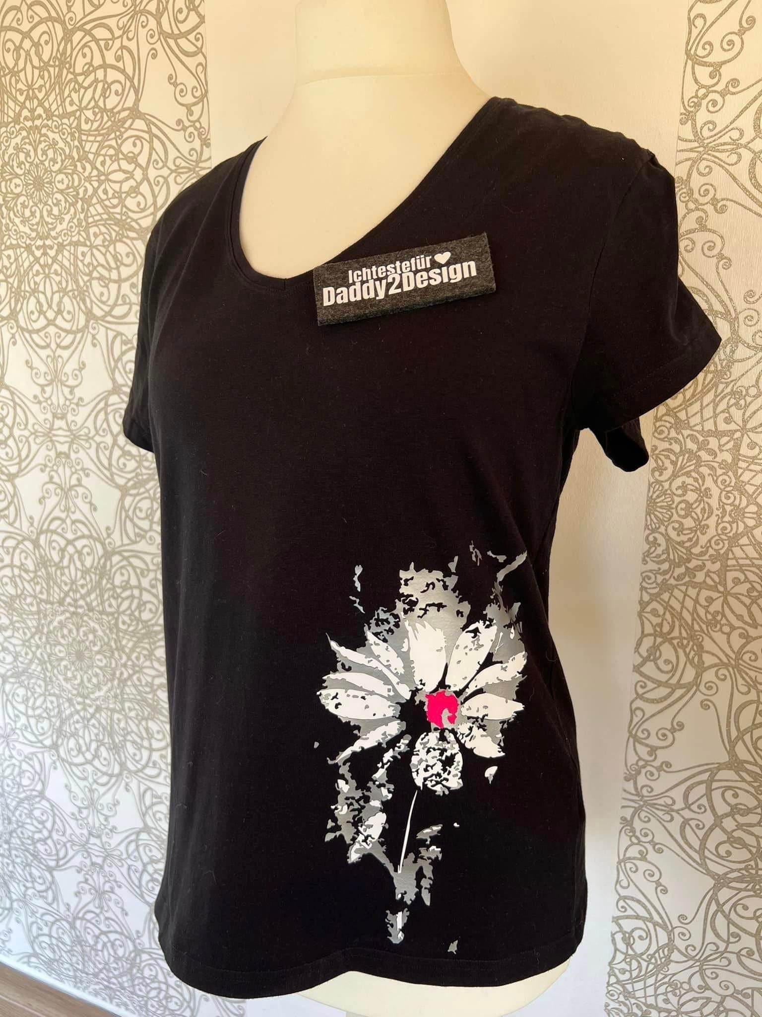 Blume der Nacht - für DUNKLEN STOFF (Material) - TrashBlume, Plotter und Laser-Datei als SVG und DXF - Sewando