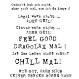 CHILL DRACHE der verrückte Drache mit vielen Sprüchen, Plotter und Laser-Datei als SVG und DXF - Sewando