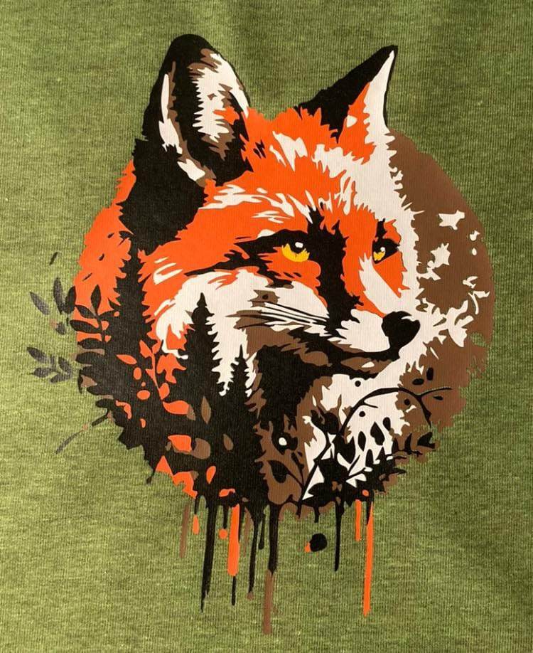 FrühlingsFuchs 2 Varianten mit Augen und geschlossene Augen, PLOTTERDATEI als SVG und DXF - Sewando
