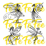 FeFeFeFee die 4 bezaubernden Feen, Plotter und Laser-Datei als SVG und DXF - Sewando