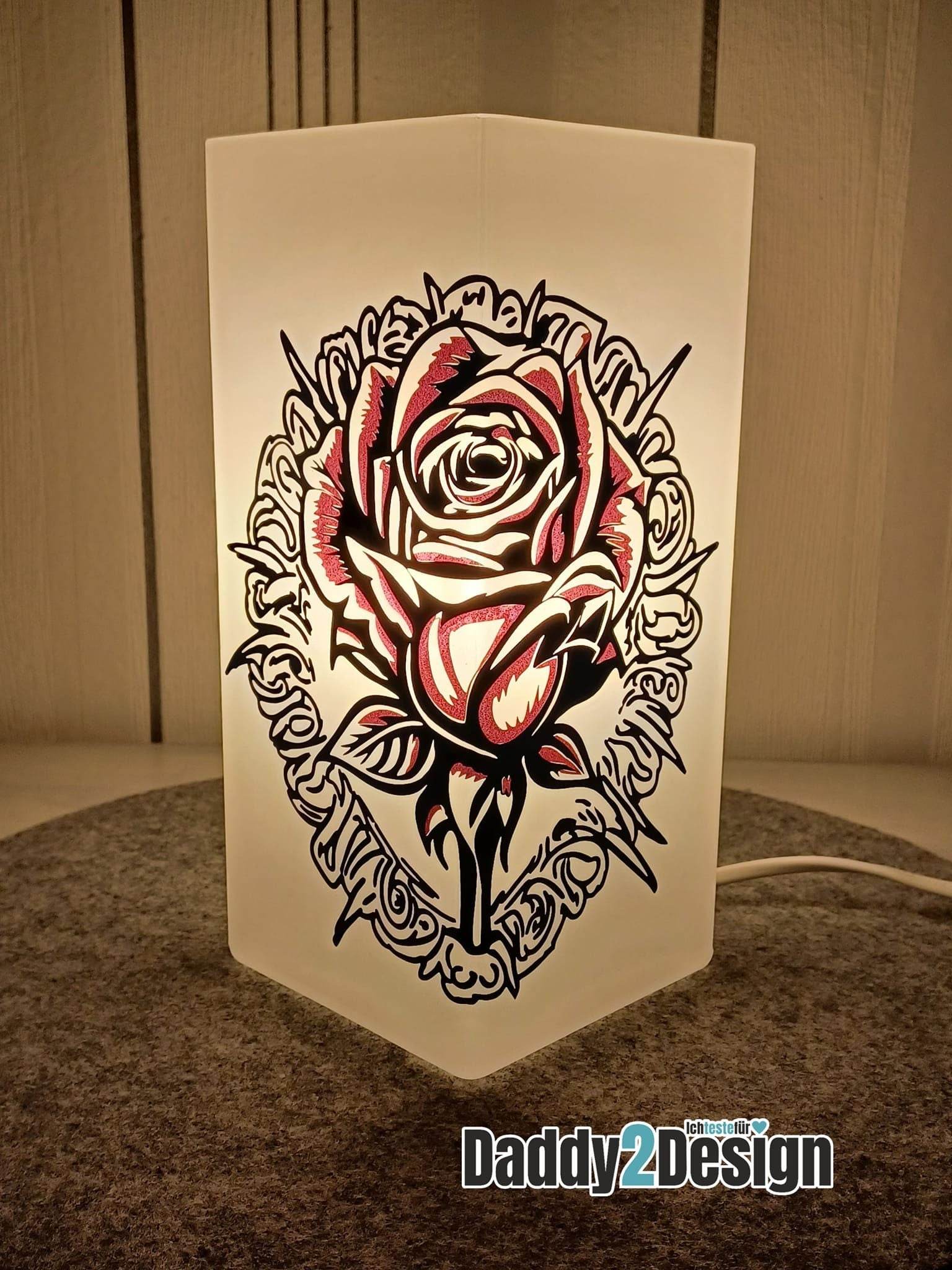 TATTOO FLOWER 1 2 oder 3 farbig, Plotterdatei, Laserdatei - Sewando
